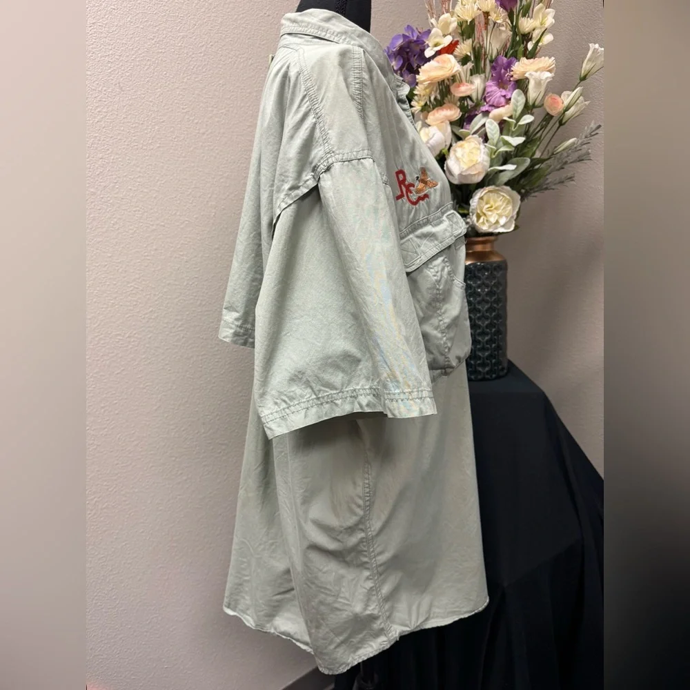 Hook&Tackle High Tech Fishing Gear Men's Short Sleeve Button Down Shirt size XL - Picture 5 of 12